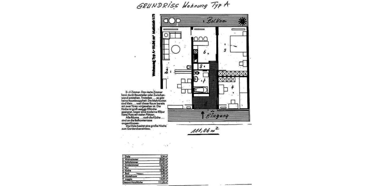 Etagenwohnung Kerpen - 4 Zimmer, 111 m&sup2;, 249.000&euro; | Angebot:25285216