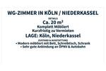 Dachgeschoßwohnung Köln - 1 Zimmer, 20 m&sup2;, 150&euro; | Angebot:25371630