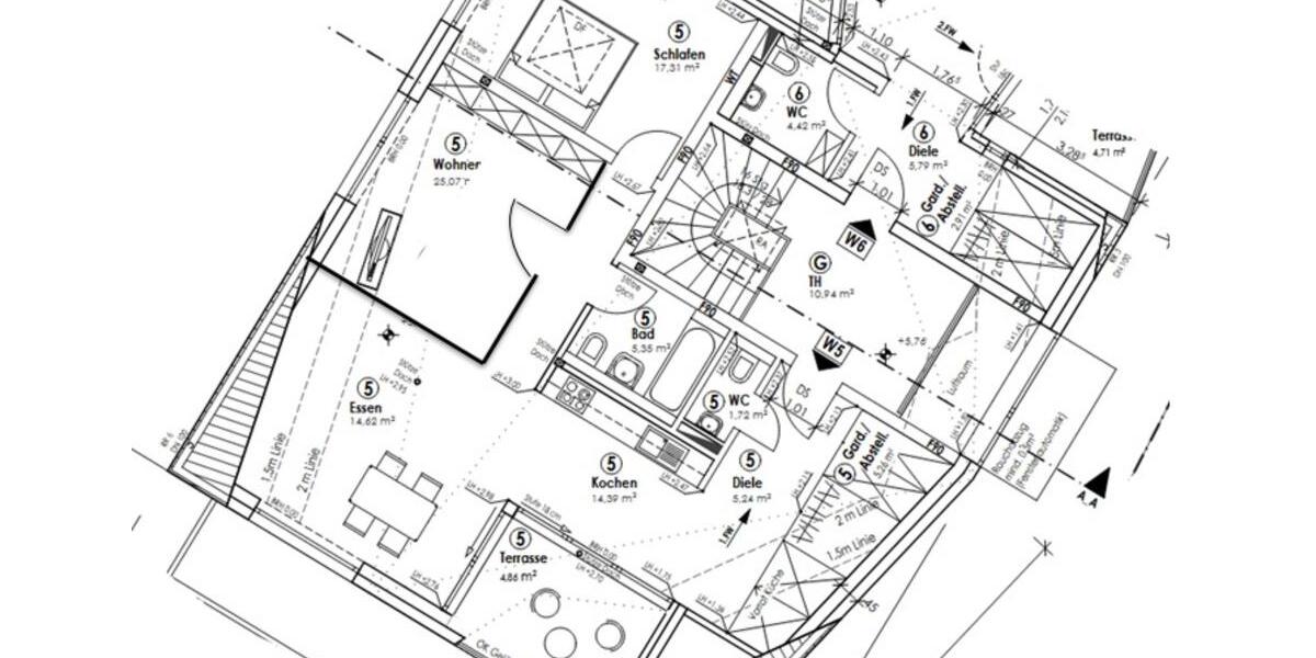 Dachgeschoßwohnung Sankt Augustin - 2 Zimmer, 96 m&sup2;, 1.344&euro; | Angebot:25796064