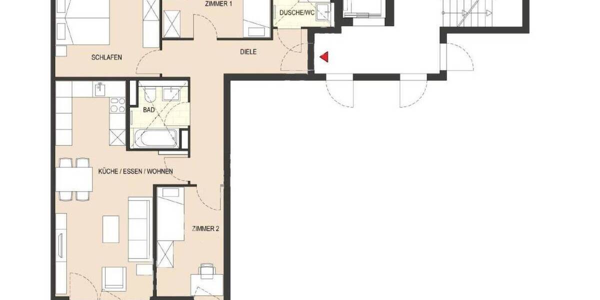 Etagenwohnung Bonn Tannenbusch - 4 Zimmer, 93 m&sup2;, 1.138&euro; | Angebot:26684507