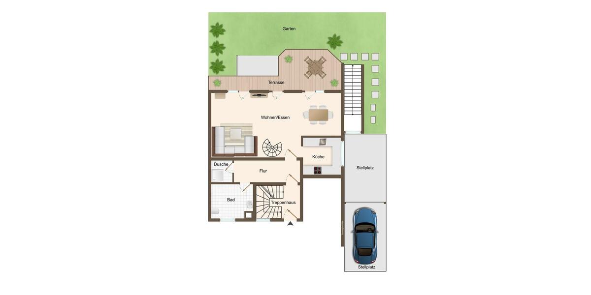 Maisonettenwohnung Troisdorf Bergheim - 2 Zimmer, 96 m&sup2;, 1.000&euro; | Angebot:25409564