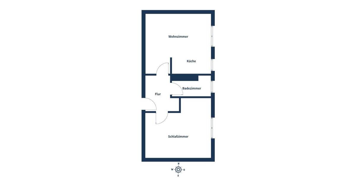 Etagenwohnung Köln Niehl - 2 Zimmer, 40 m&sup2;, 189.000&euro; | Angebot:25694138