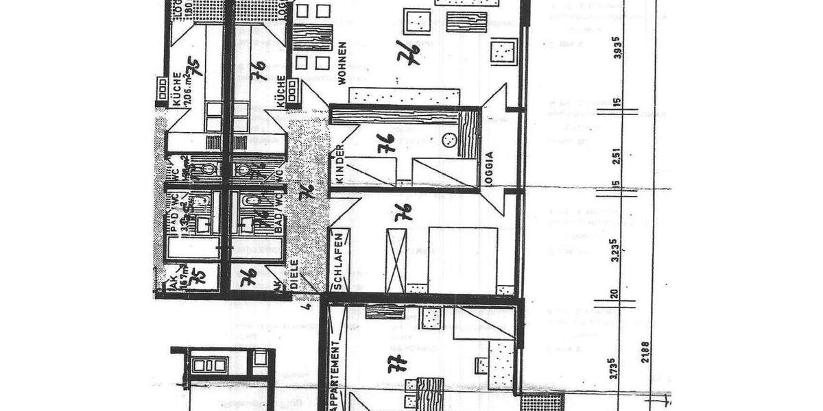 Etagenwohnung Bonn Poppelsdorf - 3 Zimmer, 83 m&sup2;, 279.000&euro; | Angebot:25744485