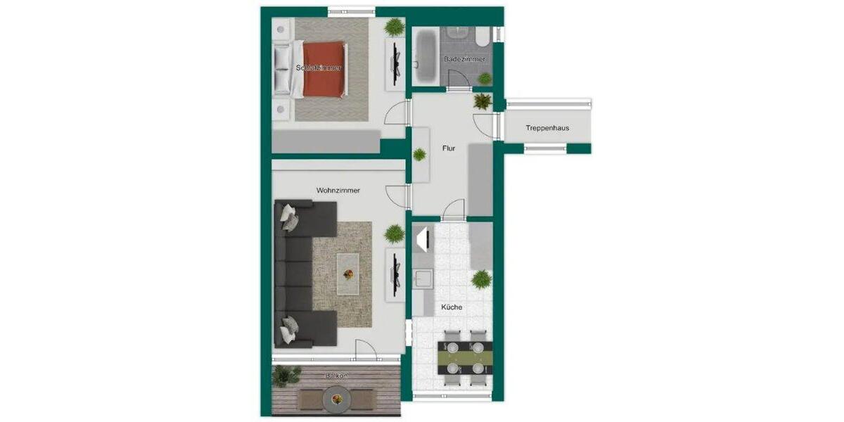 Etagenwohnung Bonn Bad Godesberg - 2 Zimmer, 62 m&sup2;, 199.000&euro; | Angebot:26701011