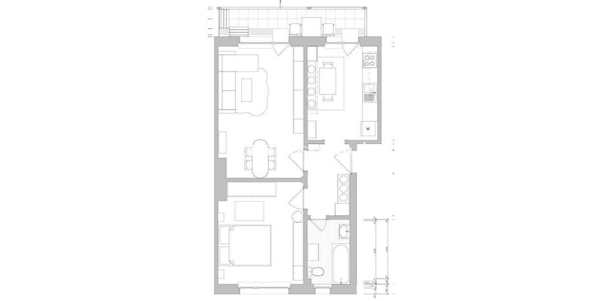 Etagenwohnung Köln Lindenthal - 2 Zimmer, 60 m&sup2;, 780&euro; | Angebot:25958275