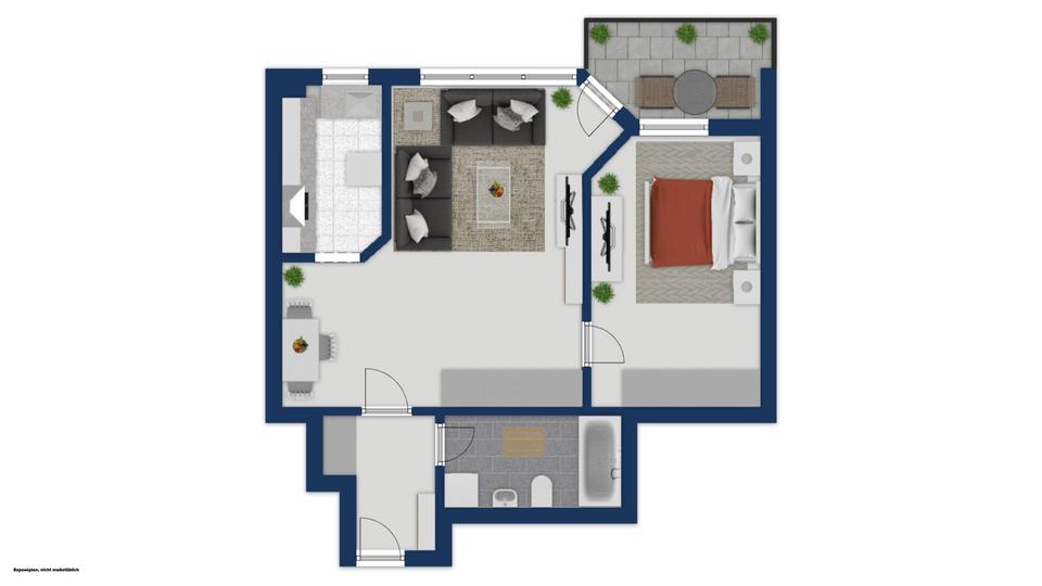 Etagenwohnung Wesseling - 2 Zimmer, 61 m&sup2;, 1.150&euro; | Angebot:25545635