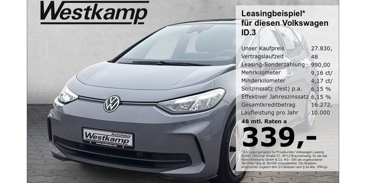 VW ID.3 21.300 km 27.730 &euro; Frechen 50226