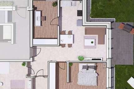 Wohnung Bornheim - 3 Zimmer, 68 m&sup2;, 375.000&euro; | Angebot:24531426