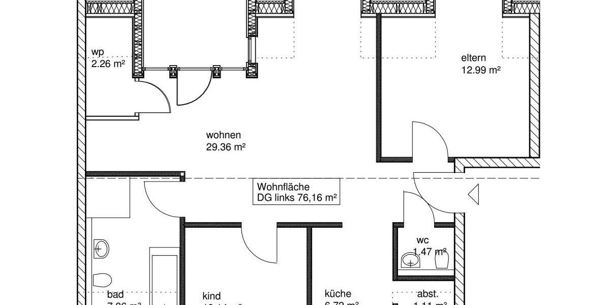 Neue Dachgeschosswohnung mit Flair im Energiesparhaus mit moderner Heiztechnik in Bonn - Dachgeschoßwohnung Bonn Dransdorf | Angebot:27302382