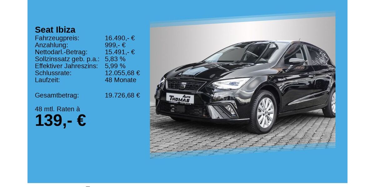 Seat Ibiza 19.270 km 16.490 &euro; Bonn 53227