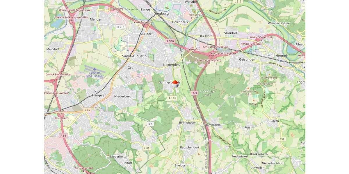 Wohlfühlwohnung mit Balkon und Einbauküche - Dachgeschoßwohnung Sankt Augustin | Angebot:26083185