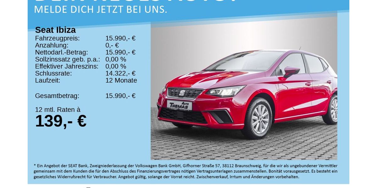 Seat Ibiza 20.410 km 15.990 &euro; Bonn 53227