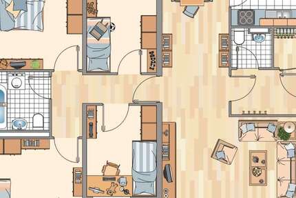 Wohnung Bonn Medinghoven - 5.5 Zimmer, 107 m&sup2;, 987&euro; | Angebot:26844953