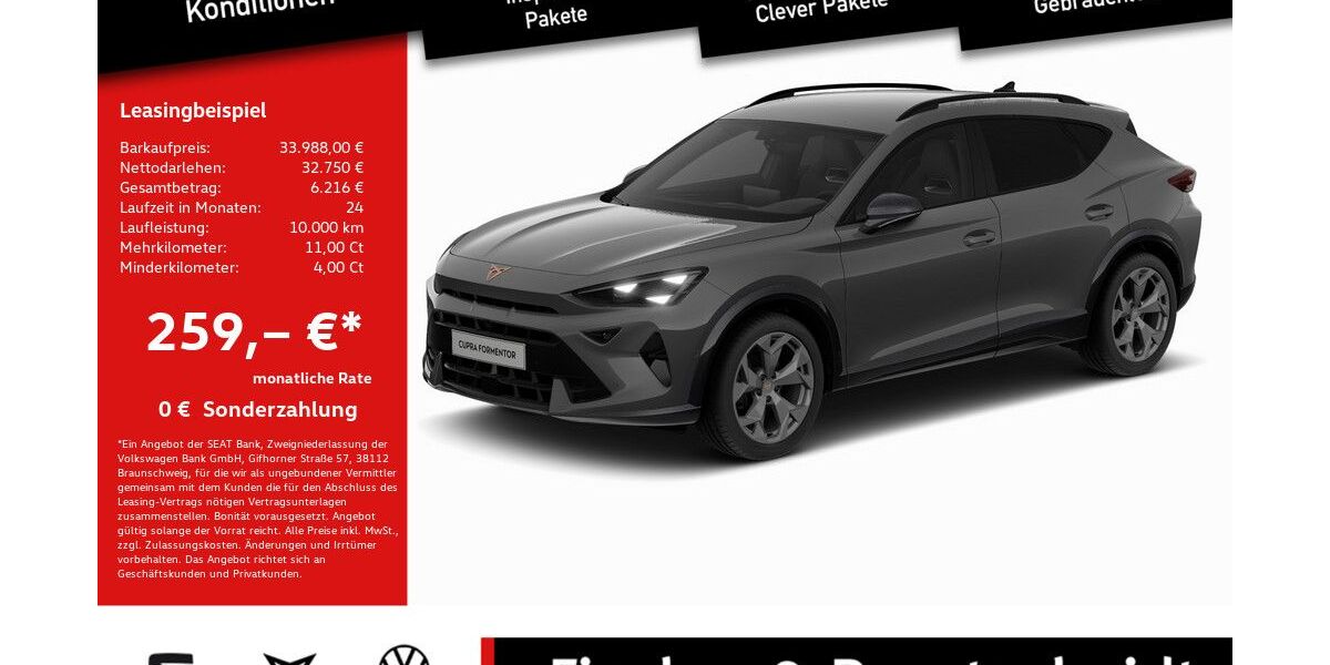 Cupra Formentor 4.094 km 33.988 &euro; Lohmar 53797