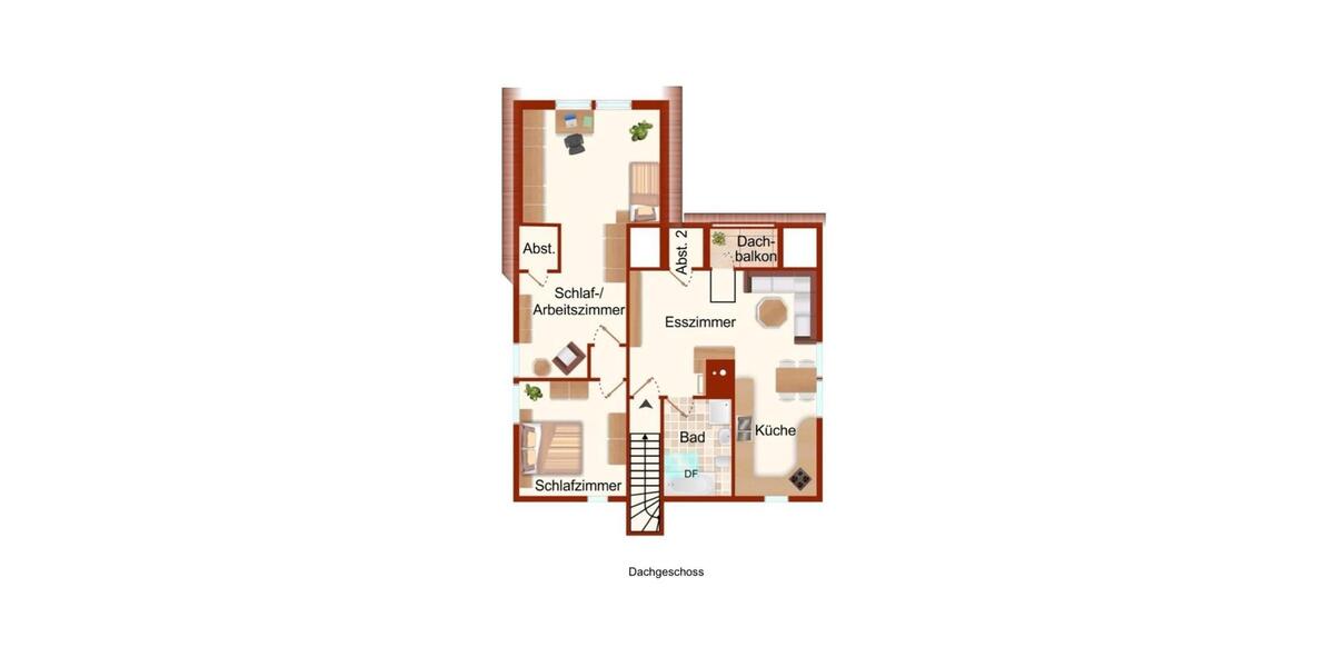 Dachgeschoßwohnung Bonn Friesdorf - 2 Zimmer, 73 m&sup2;, 850&euro; | Angebot:26677977