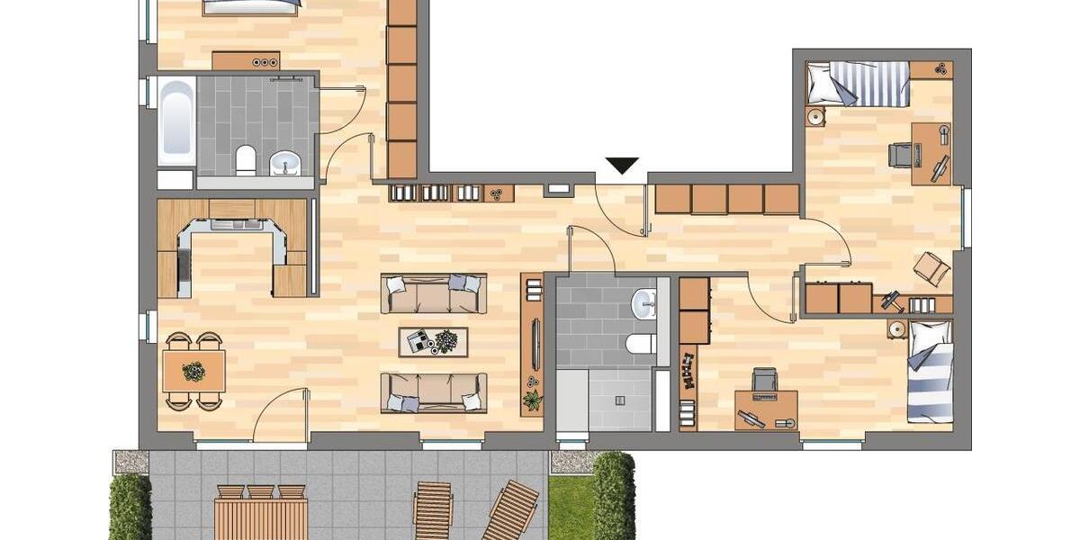 Erdgeschoßwohnung Köln Nippes - 4 Zimmer, 106 m&sup2;, 2.049&euro; | Angebot:24604189