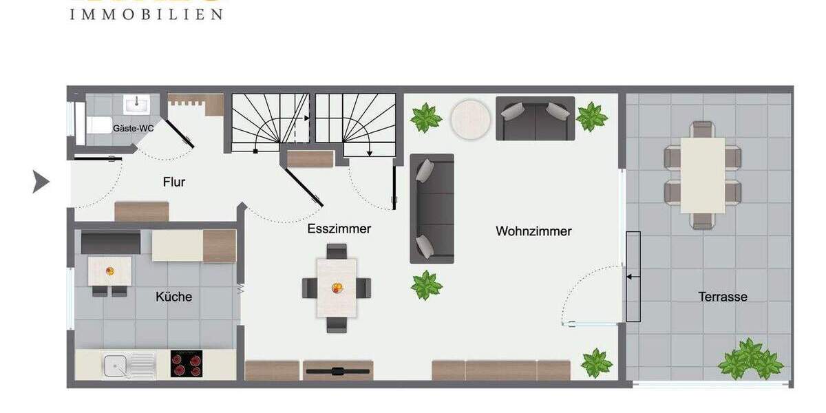 Reihenmittelhaus Köln - Meschenich Meschenich - 4 Zimmer, 90 m&sup2;, 365.000&euro; | Angebot:25801290