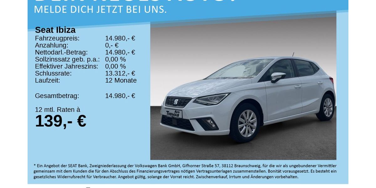 Seat Ibiza 27.050 km 14.980 &euro; Bonn 53227