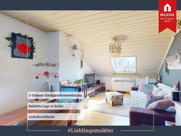 Dachgeschoßwohnung Brühl - 2 Zimmer, 51 m&sup2;, 470&euro; | Angebot:26679296