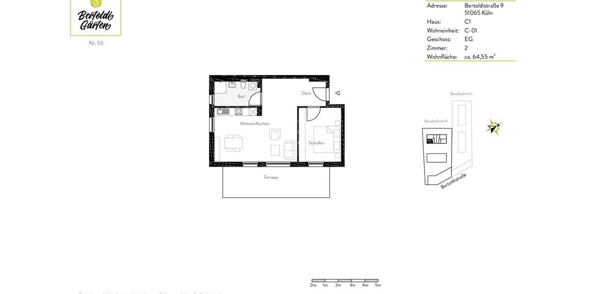 Etagenwohnung Köln Mülheim - 2 Zimmer, 65 m&sup2;, 1.100&euro; | Angebot:25987817