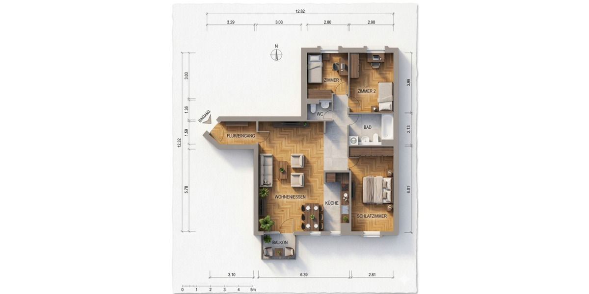 Dachgeschoßwohnung Frechen - 4 Zimmer, 94 m&sup2;, 410.000&euro; | Angebot:25772336