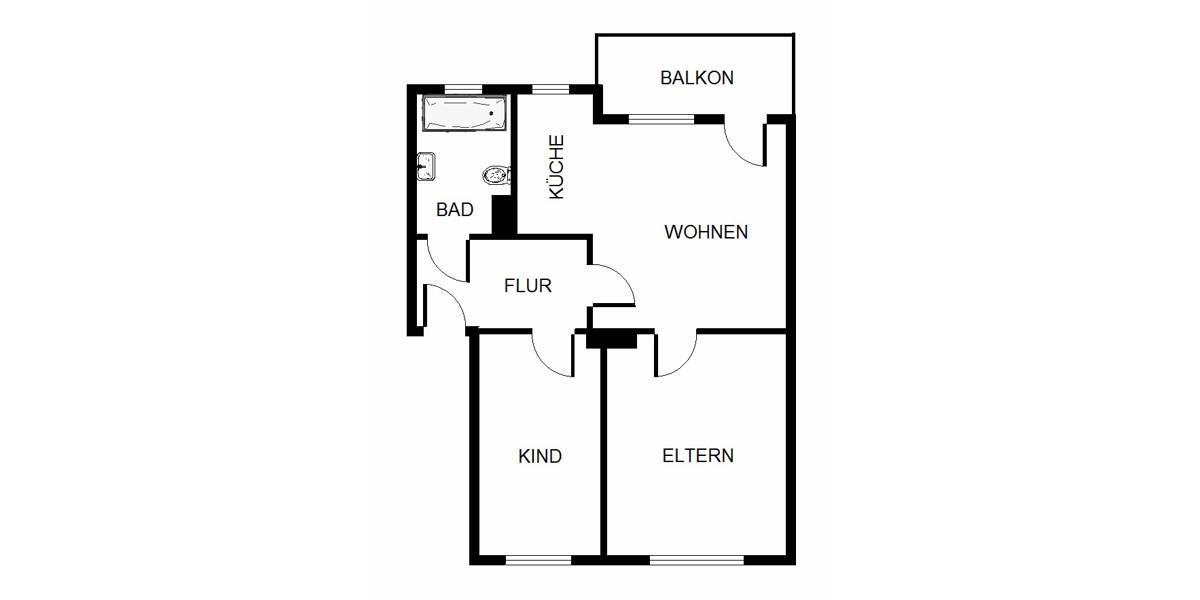 Etagenwohnung Köln Porz - 3 Zimmer, 55 m&sup2;, 776&euro; | Angebot:25882886