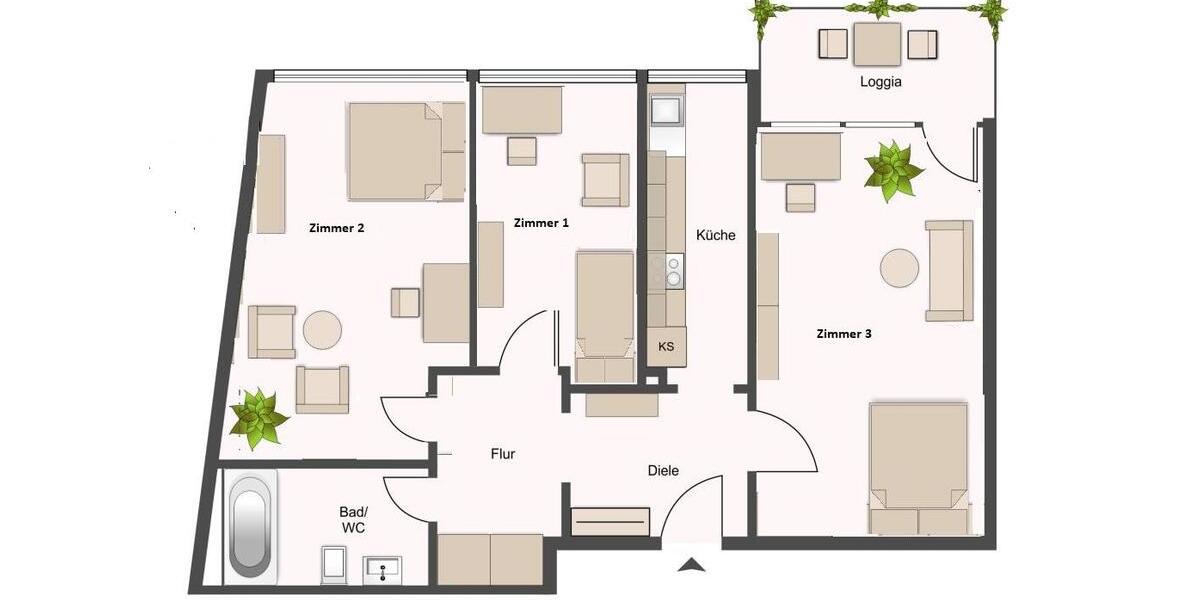 Etagenwohnung Bonn Dottendorf - 1 Zimmer, 23 m&sup2;, 640&euro; | Angebot:25999449