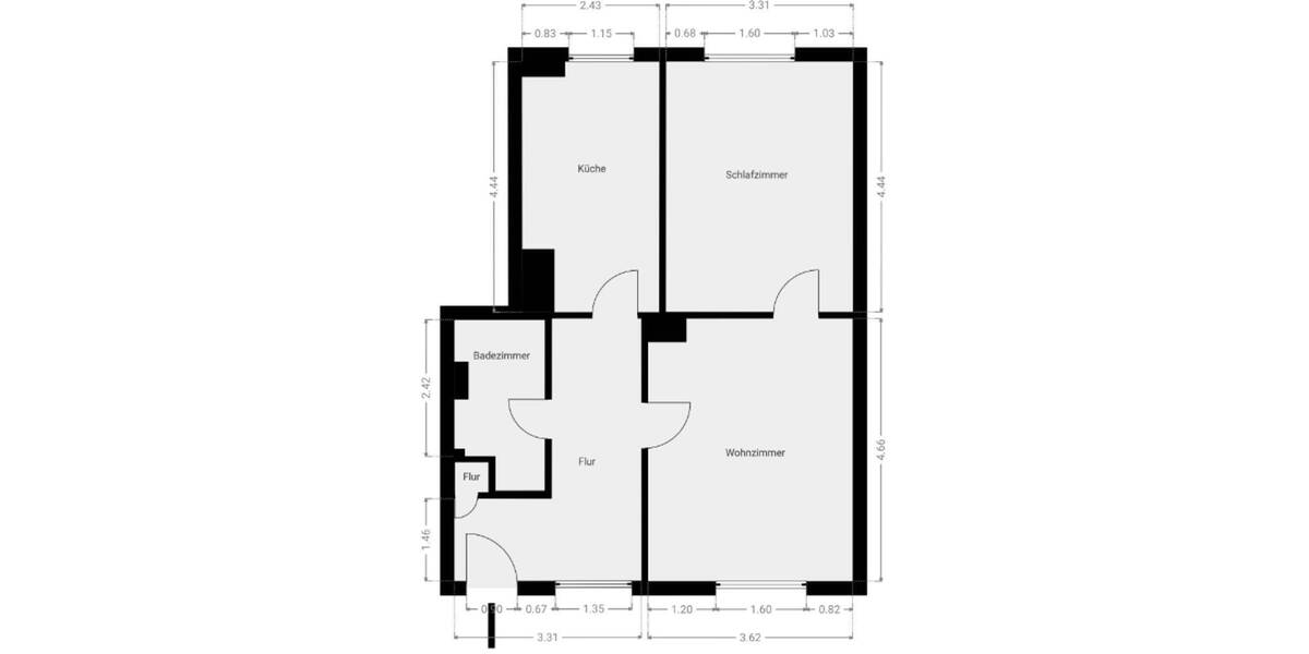 Etagenwohnung Köln Neuehrenfeld - 2 Zimmer, 55 m&sup2;, 249.000&euro; | Angebot:25987402