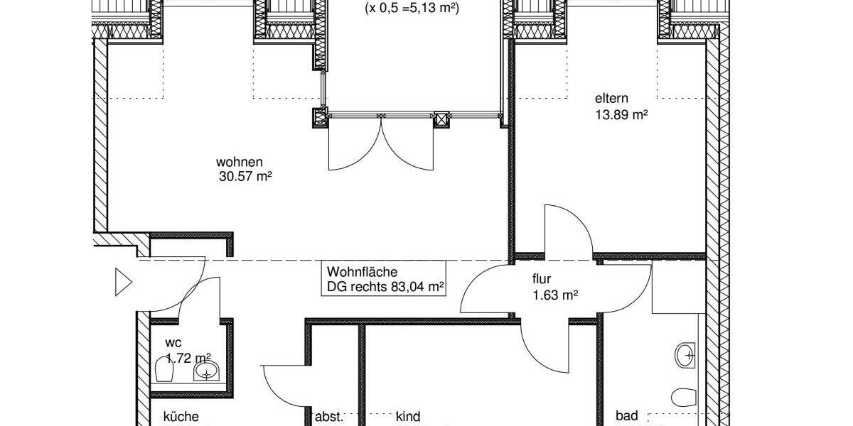 Neue helle Dachgeschoßwohnung mit moderner Heiztechnik im Energiesparhaus Bonn-Endenich - Dachgeschoßwohnung Bonn Dransdorf | Angebot:26817977