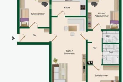 Wohnung Erftstadt - 4 Zimmer, 100 m&sup2;, 1.280&euro; | Angebot:26670831