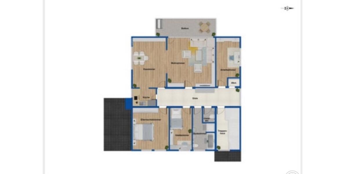 Etagenwohnung Köln Chorweiler - 5 Zimmer, 125 m&sup2;, 1.363&euro; | Angebot:26020410