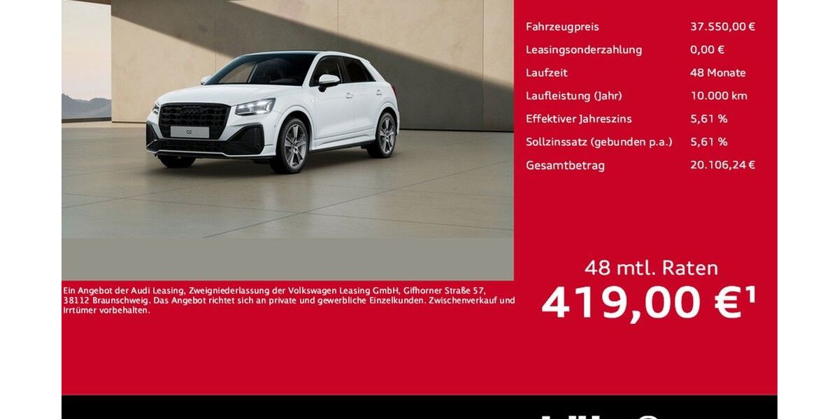 Audi Q2 8.500 km 37.550 &euro; Meckenheim / Bonn 53340