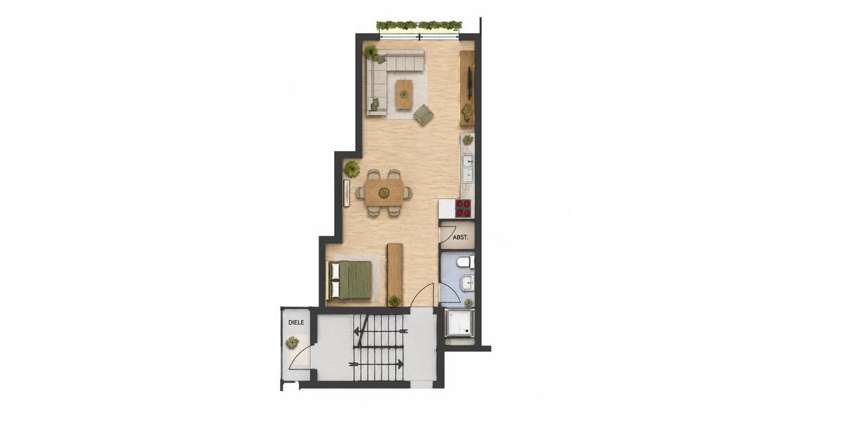 Etagenwohnung Sankt Augustin - 1 Zimmer, 46 m&sup2;, 515&euro; | Angebot:26662670