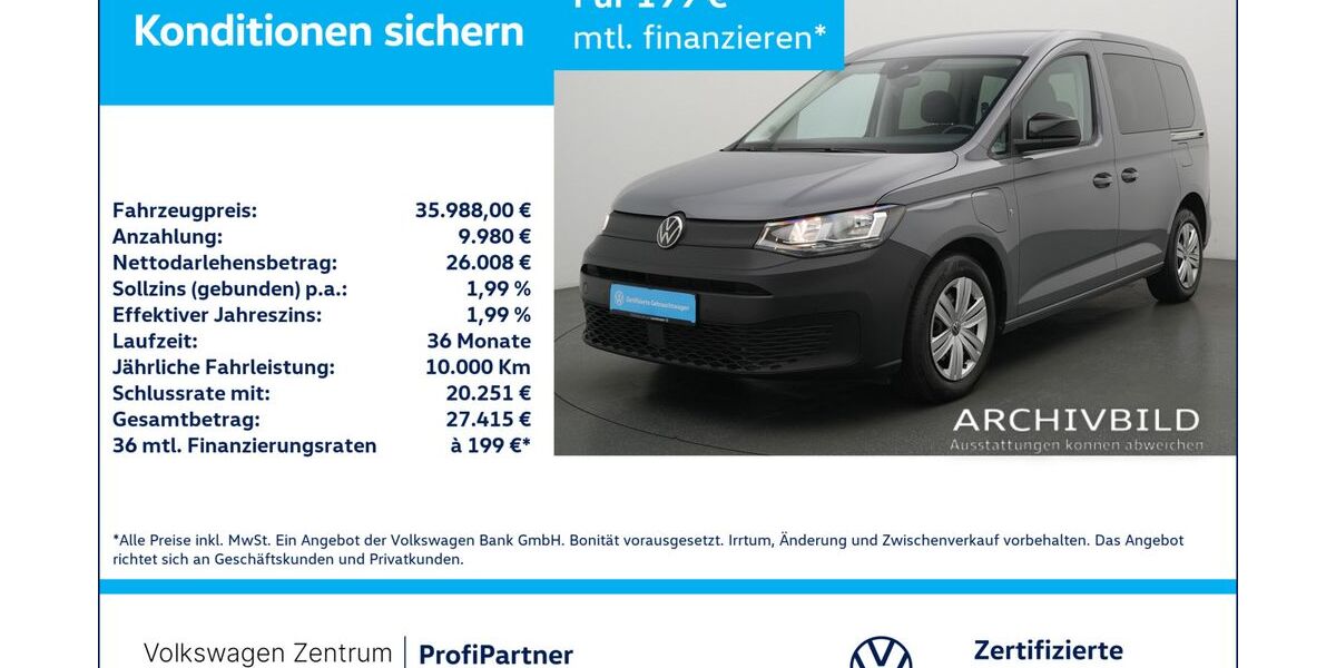 VW Caddy 13.498 km 35.988 &euro; Leverkusen 51379
