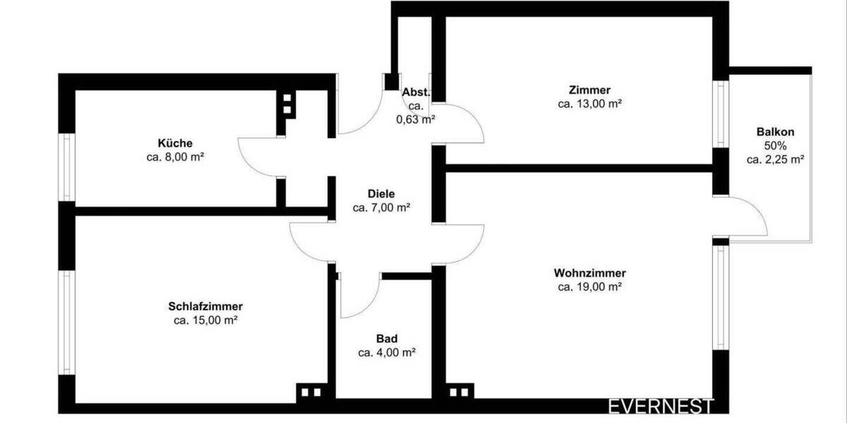 Etagenwohnung Köln Mülheim - 3 Zimmer, 68 m&sup2;, 250.000&euro; | Angebot:25777876