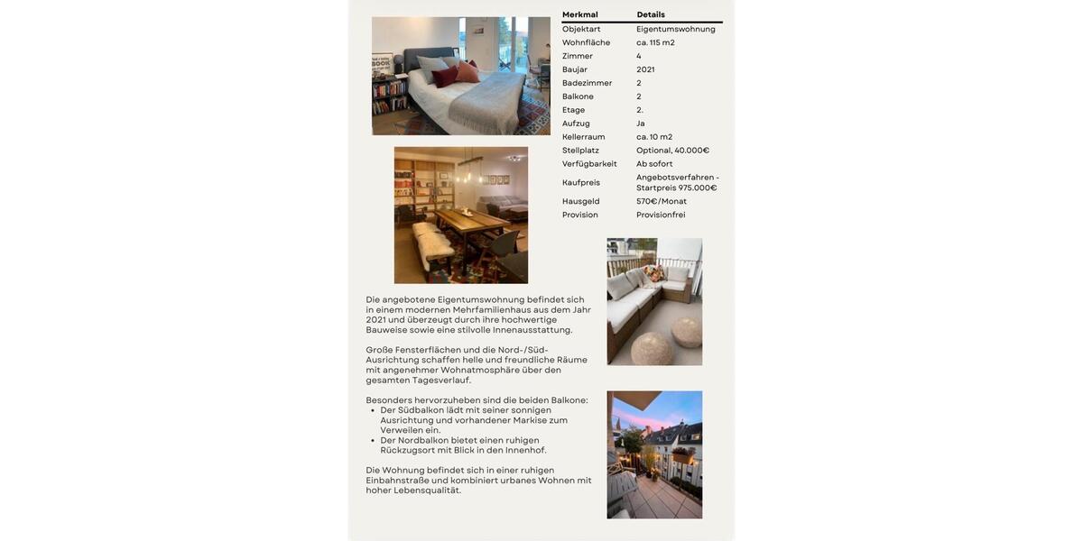 Etagenwohnung Köln Lindenthal - 4 Zimmer, 115 m&sup2;, 975.000&euro; | Angebot:26594533