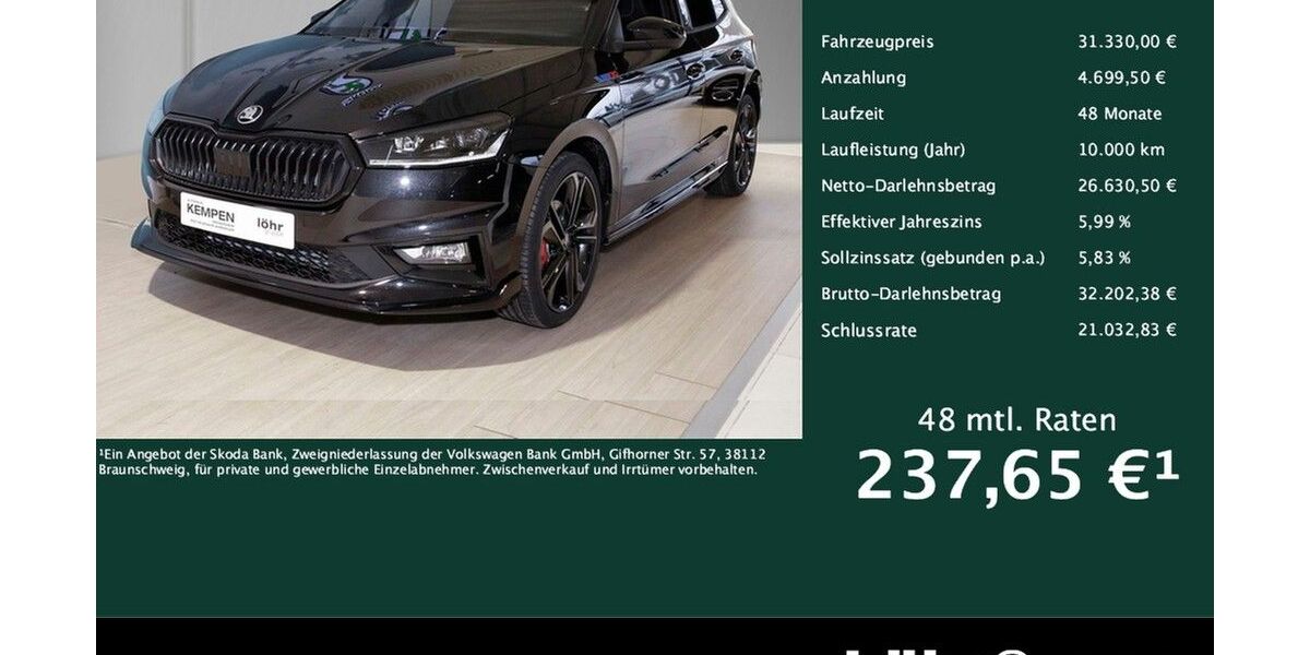 Skoda Fabia 9.990 km 31.330 &euro; Meckenheim / Bonn 53340