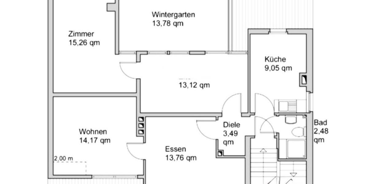 Dachgeschoßwohnung Düren Distelrath - 2 Zimmer, 78 m&sup2;, 750&euro; | Angebot:25996434