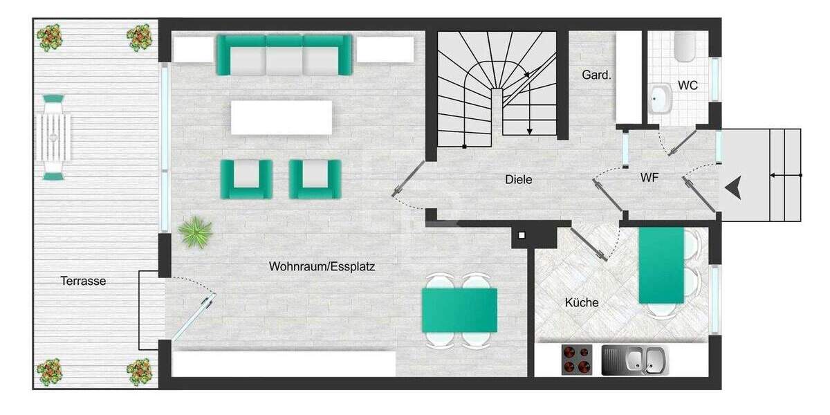 Reihenmittelhaus Köln Ensen - 5 Zimmer, 129 m&sup2;, 450.000&euro; | Angebot:25687062