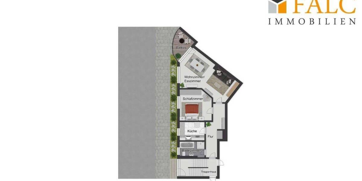 Etagenwohnung Hürth Kendenich - 2 Zimmer, 68 m&sup2;, 299.000&euro; | Angebot:26881291