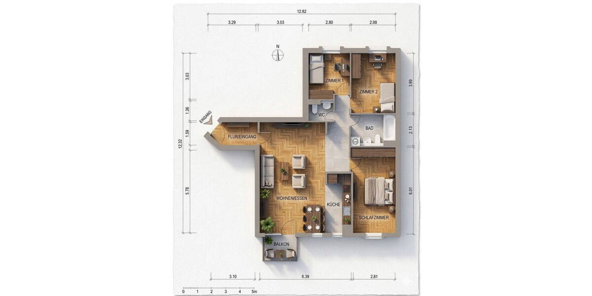 Etagenwohnung Frechen - 4 Zimmer, 94 m&sup2;, 399.000&euro; | Angebot:26201052