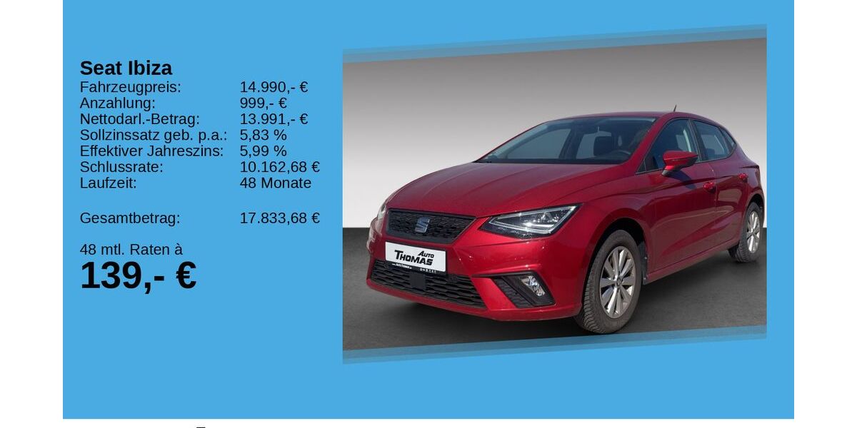 Seat Ibiza 48.250 km 14.990 &euro; Bonn 53227