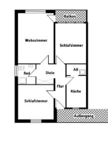 Schick Wohnen im Bonner Norden - 3 Zimmer Wohnung mit Balkon und Weitblick - 3- Bonn Auerberg | Angebot:25457340