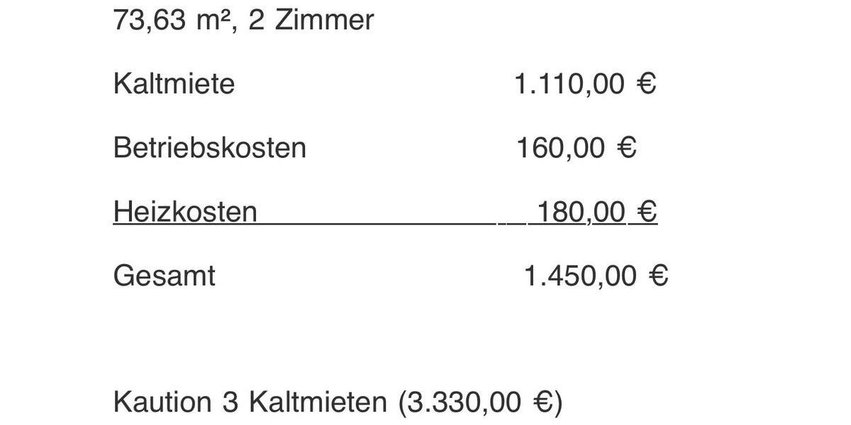 Erdgeschoßwohnung Bonn Bad Godesberg - 2 Zimmer, 74 m&sup2;, 1.450&euro; | Angebot:24954458