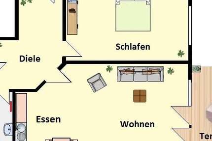 Wohnung Troisdorf Bergheim - 2 Zimmer, 91 m&sup2;, 1.365&euro; | Angebot:26787337