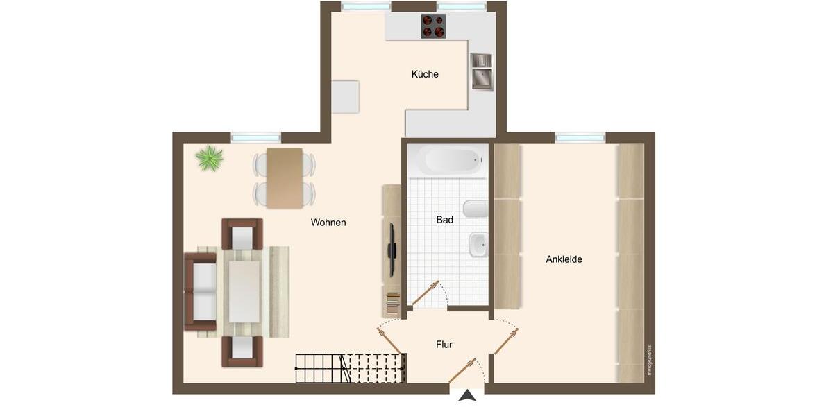 Maisonettenwohnung Brühl - 3 Zimmer, 86 m&sup2;, 950&euro; | Angebot:25152726