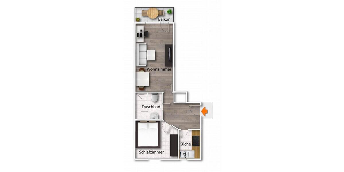 Erdgeschoßwohnung Köln Kalk - 2 Zimmer, 56 m&sup2;, 800&euro; | Angebot:25950749