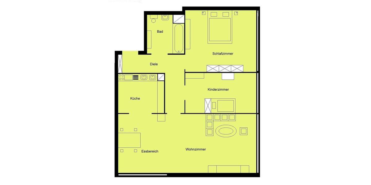 Etagenwohnung Köln Neuehrenfeld - 3 Zimmer, 169.000&euro; | Angebot:25706419
