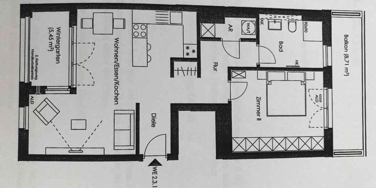 Etagenwohnung Köln Neustadt-Süd - 2 Zimmer, 68 m&sup2;, 469.000&euro; | Angebot:25703124