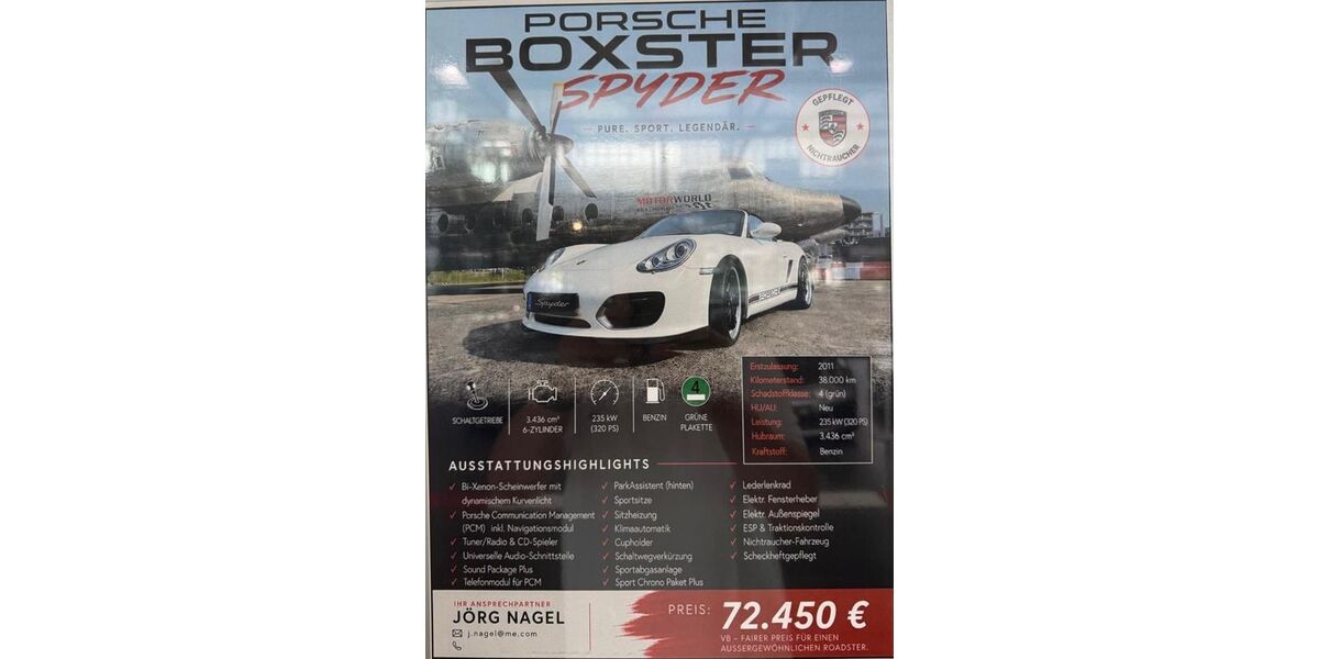 Porsche Boxster 37.937 km 64.980 &euro; Hürth 50354